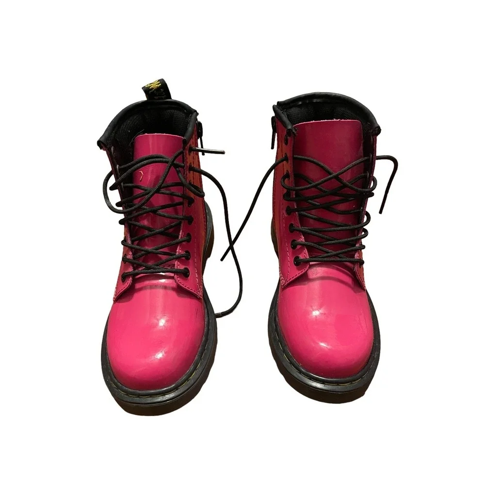 Doc Martens 1460 Toddler's Hot Pink Patent Leather Boots‎ Size US 1